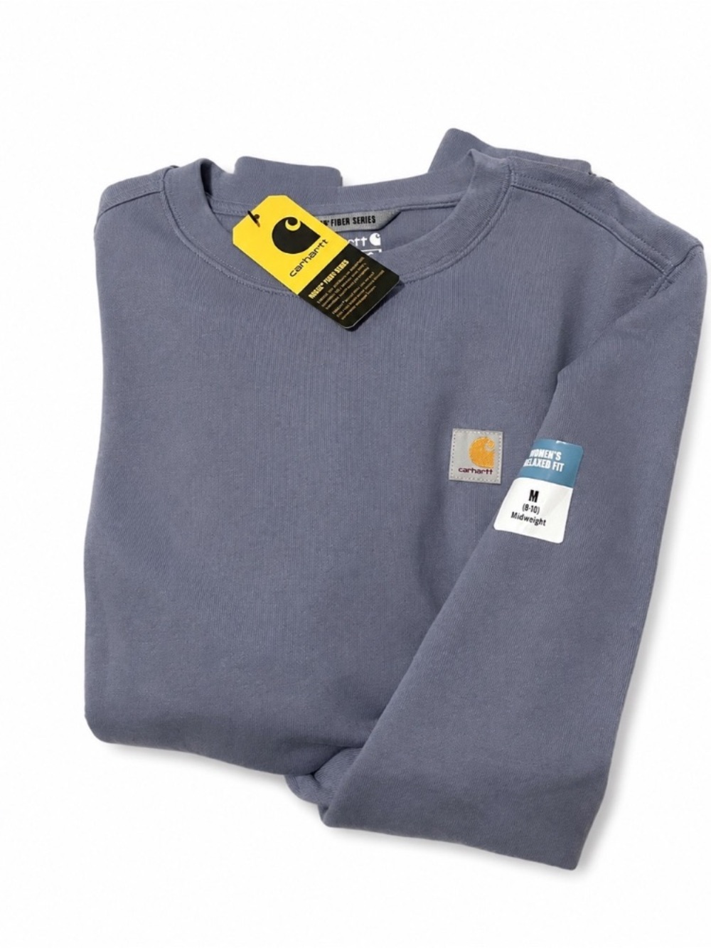 Carhartt TENCEL French Terry Crewneck Sweatshirt Wisteria Lavender Purple M NWT - Picture 4 of 6
